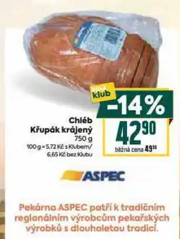 Billa Chléb křupák krájený nabídka