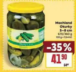 Billa Machland okurky nabídka