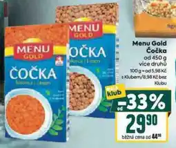 Billa Menu gold čočka nabídka