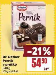 Billa Dr. oetker perník v prášku nabídka