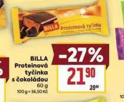 Billa Billa proteinová tyčinka s čokoládou nabídka