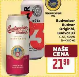 Billa Budweiser budvar originál nabídka