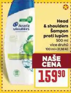 Billa Head & shoulders šampon proti lupům nabídka
