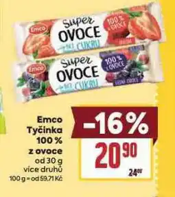 Billa Emco tyčinka 100% z ovoce nabídka