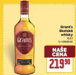 Billa Grant´s skotská whisky nabídka