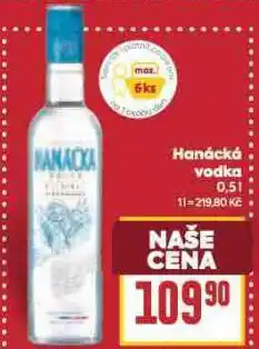 Billa Hanácká vodka nabídka