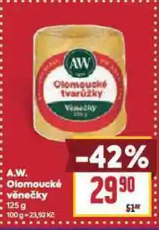 Billa A.w. olomoucké tvarůžky velké nabídka
