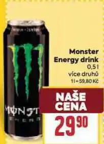 Billa Monster energy drink nabídka