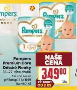 Billa Pampers premium care dětské plenky nabídka