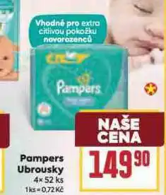 Billa Pampers ubrousky nabídka