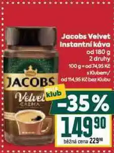 Billa Jacobs velvet instatní káva nabídka