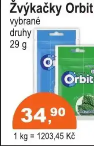 COOP DISKONT Žvýkačky Orbit nabídka