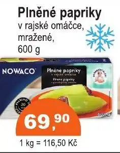 COOP DISKONT NOWACO Plněné papriky v rajské omáčce, mražené nabídka