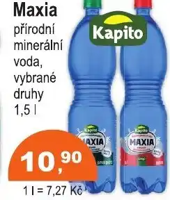 COOP DISKONT Kapito Maxia přírodní minerální voda nabídka