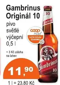 COOP DISKONT Gambrinus Originál 10 nabídka