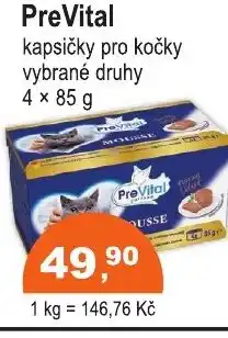 COOP DISKONT PreVital kapsičky pro kočky nabídka