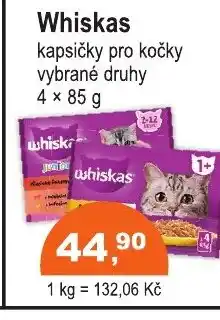 COOP DISKONT Whiskas kapsičky pro kočky nabídka