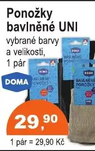 COOP DISKONT DOMA Ponožky bavlněné UNI nabídka