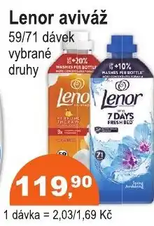 COOP DISKONT Lenor aviváž nabídka