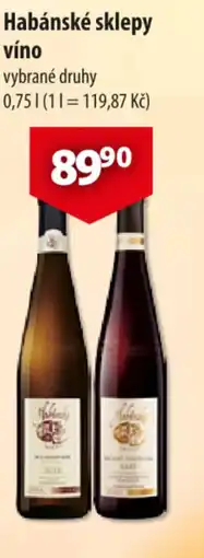 CBA Habánské sklepy víno nabídka