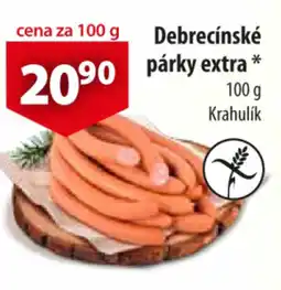 CBA Debrecínské párky extra nabídka