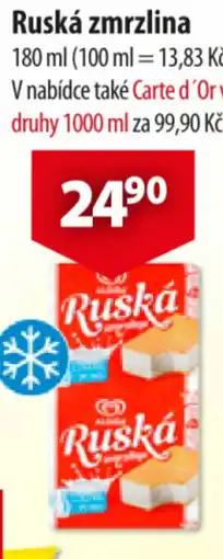 CBA Ruská zmrzlina nabídka