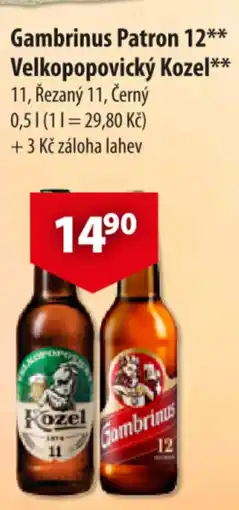 CBA Gambrinus Patron 12* Velkopopovický Kozel nabídka