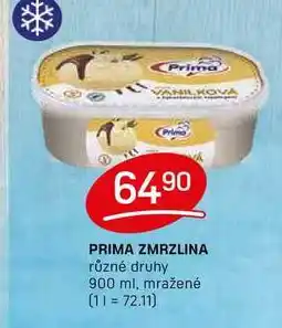 Flop PRIMA ZMRZLINA různé druhy 900 ml, mražené nabídka