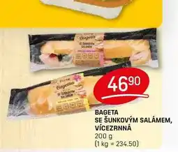 Flop BAGETA SE ŠUNKOVÝM SALÁMEM, VÍCEZRNNÁ 200 g nabídka