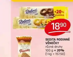 Flop SEDITA RODINNÉ VĚNEČKY různé druhy 100g nabídka