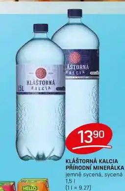 Flop KLÁŠTORNÁ KALCIA PŘÍRODNÍ MINERÁLKA jemně sycená, sycená 1,5l nabídka