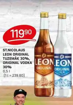 Flop ST.NICOLAUS LEON ORIGINAL TUZEMÁK 30%, ORIGINAL VODKA LEONEON 30% 0,5l nabídka