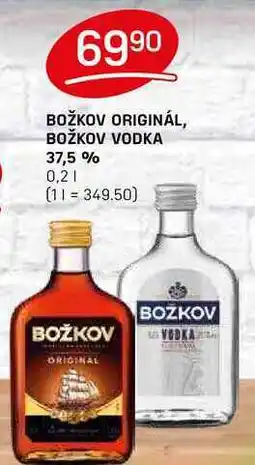 Flop BOŽKOV ORIGINÁL, BOŽKOV VODKA 37,5 % 0,2l nabídka