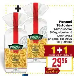Billa Panzani Těstoviny semolinové 500 g nabídka
