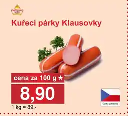 PLUS JIP Kuřecí párky Klausovky nabídka
