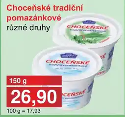 PLUS JIP Choceňské tradiční pomazánkové nabídka