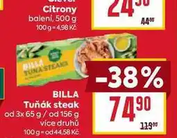 Billa BILLA Tuňák steak od 3x 65 g/ od 156 g nabídka