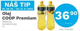 Konzum Olej COOP Premium Řepkový, Slunečnicový nabídka
