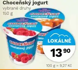 Konzum Choceňský jogurt nabídka