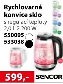 Konzum SENCOR Rychlovarná konvice sklo nabídka