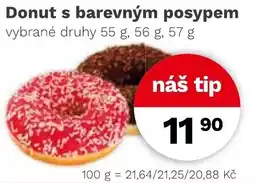 Konzum Donut s barevným posypem nabídka