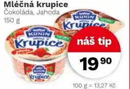 Konzum Mléčná krupice Čokoláda, Jahoda nabídka