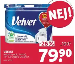 Rossmann VELVET toaletní papír, 3vrstvý nabídka