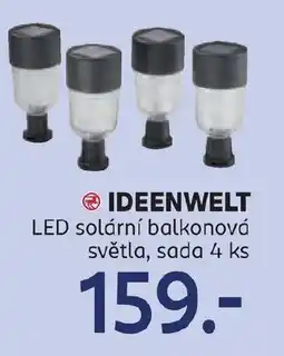 Rossmann IDEENWELT LED solární balkonová světla nabídka