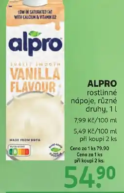 Rossmann ALPRO rostlinné nápoje nabídka