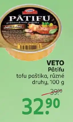 Rossmann VETO Pâtifu tofu paštika nabídka