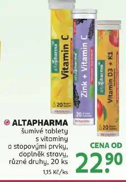 Rossmann ALTAPHARMA MAN šumivé tablety s vitaminy nabídka
