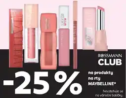 Rossmann Na produkty na rty MAYBELLINE nabídka