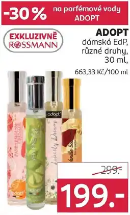 Rossmann ADOPT dámská EdP nabídka