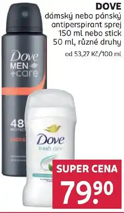 Rossmann DOVE dámský nebo pánský antiperspirant sprej nabídka